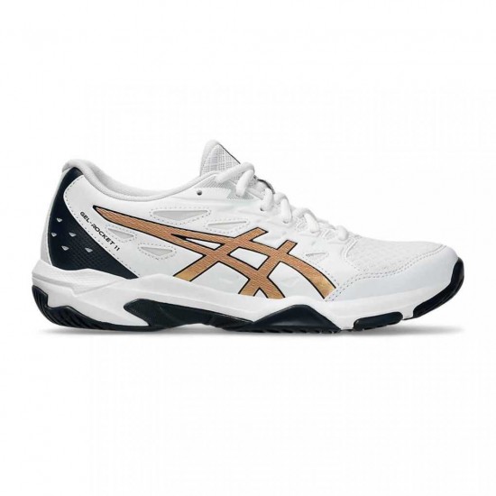 ASICS GEL ROCKET 11 1072A093 104 ΛΕΥΚΟ ΧΡΥΣΟ