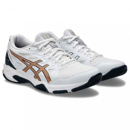 ASICS GEL ROCKET 11 1072A093 104 ΛΕΥΚΟ ΧΡΥΣΟ