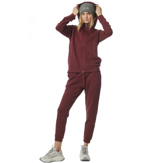 BODY ACTION ΓΥΝΑΙΚΕΙΟ FLEECE JOGGER ΠΑΝΤΕΛΟΝΙ 021334 01 ΜΠΟΡΝΤΟ