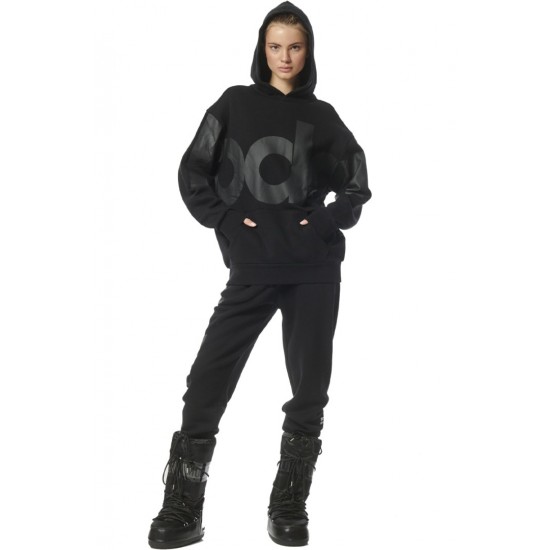 BODY ACTION ΦΟΥΤΕΡ OVERSIZE HOODIE 061331 01 ΜΑΥΡΟ 