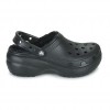 CROCS CLASSIC PLATFORM LINED CLOG 207938 001 ΜΑΥΡΟ