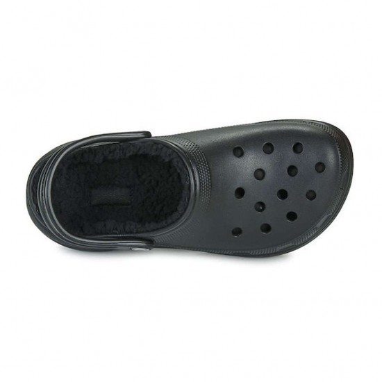 CROCS CLASSIC PLATFORM LINED CLOG 207938 001 ΜΑΥΡΟ