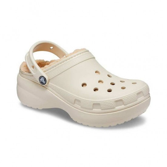 CROCS CLASSIC PLATFORM LINED CLOG 207938 2Y2 ΚΡΕΜ