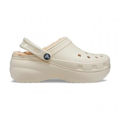 CROCS CLASSIC PLATFORM LINED CLOG 207938 2Y2 ΚΡΕΜ