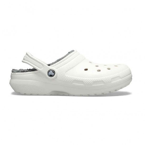 CROCS CLASSIC LINED CLOG 20359110M ΛΕΥΚΟ ΓΚΡΙ