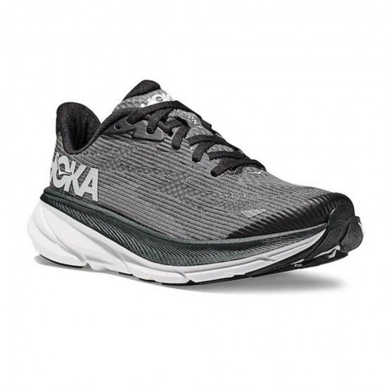 HOKA CLIFTON 9 1131170 BWHT ΓΚΡΙ ΜΑΥΡΟ