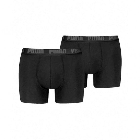 PUMA BASIC BOXER 2PACK 701226387 002 ΜΑΥΡΟ ΜΑΥΡΟ