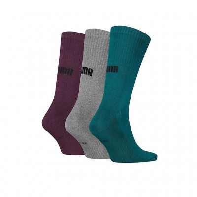 PUMA CREW SOCK 3P 701228111 938564 002 ΠΕΤΡΟΛ ΓΚΡΙ ΜΠΟΡΝΤΟ