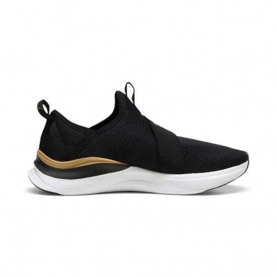 PUMA SOFTRIDE HARMONY SLIP 379606 01 ΜΑΥΡΟ ΧΡΥΣΟ