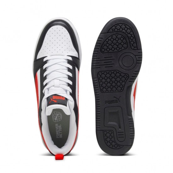 PUMA REBOUND V6 LOW 392328 04 ΛΕΥΚΟ ΜΑΥΡΟ