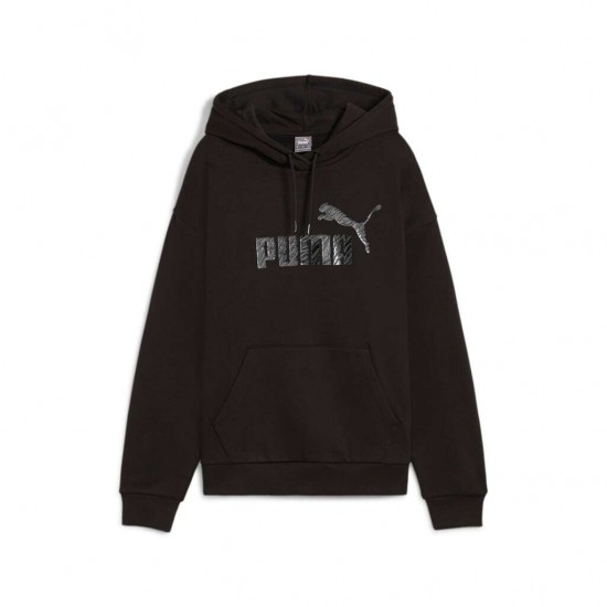 PUMA ESS + ANIMAL HOODIE FL 681492 01 ΜΑΥΡΟ