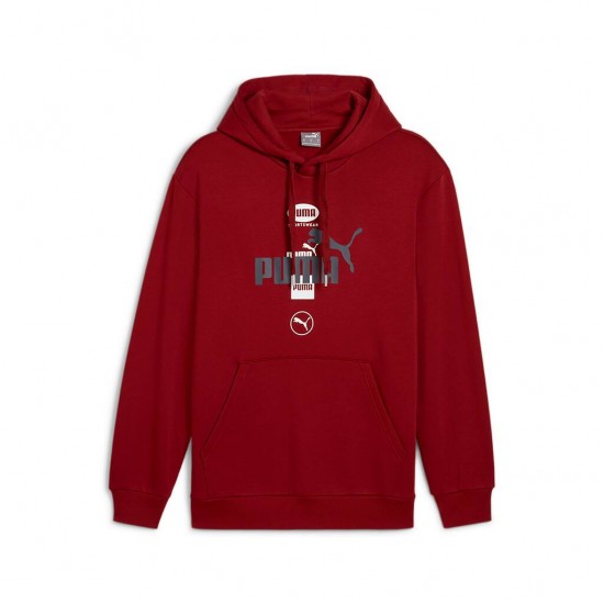 PUMA POWER GRAPHIC HOODIE 681741 13 ΜΠΟΡΝΤΟ