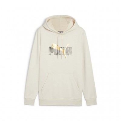 PUMA ESS + LOGO LAB HOLIDAY HOODIE 681851 87 ΜΠΕΖ ΧΡΥΣΟ