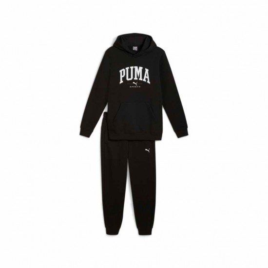 PUMA SQUAD HOODED SUIT 683817 01 ΜΑΥΡΟ