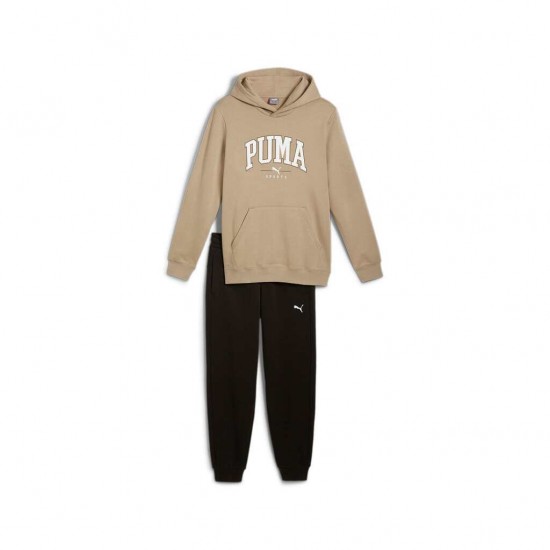 PUMA SQUAD HOODED SUIT 683817 67 ΜΠΕΖ ΜΑΥΡΟ