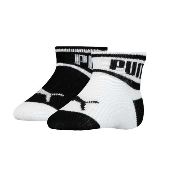 PUMA BABY WORDING SOCK 2P 701225851 938378 ΛΕΥΚΟ ΜΑΥΡΟ