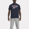 REEBOK BIG STACKED LOGO TEE 100071176 ΜΠΛΕ