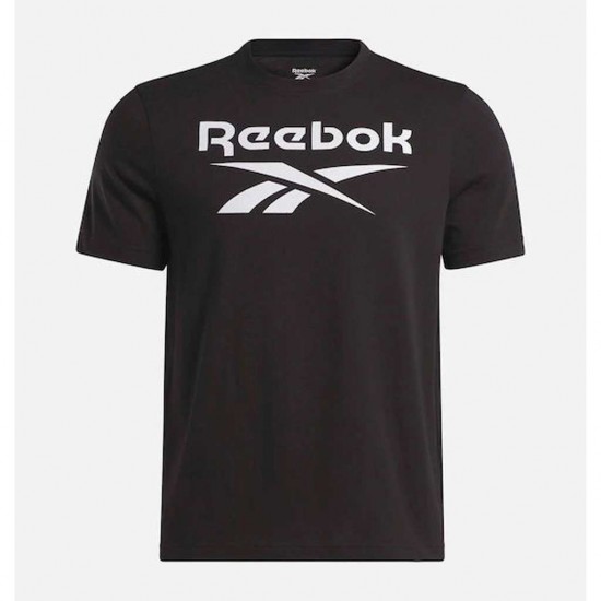 REEBOK BIG STACKED LOGO TEE 100070405 ΜΑΥΡΟ