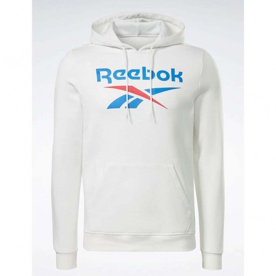 REEBOK IDENTITY FLEECE STACKED LOGO PULLOVER HOODIE 100050293 ΛΕΥΚΟ