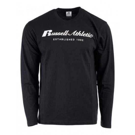 RUSSELL L/S CREWNECK TEE SHIRT A24-041-2 099 ΜΑΥΡΟ