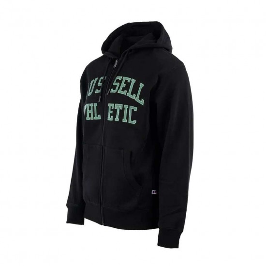 RUSSELL KOHLI PRINTED ZIP HOODY E24-635-2 099 ΜΑΥΡΟ