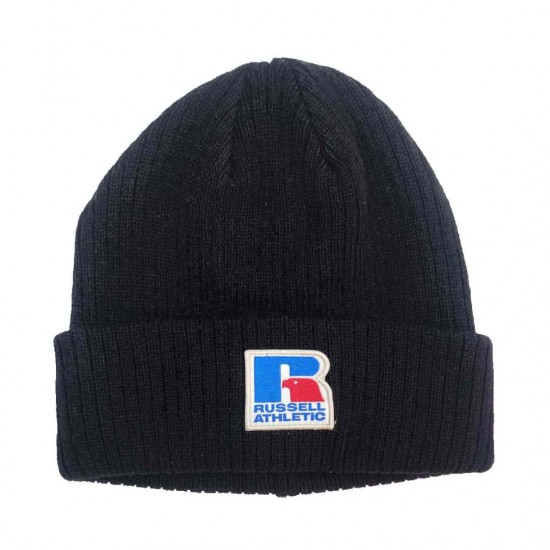 RUSSELL RIBBED BEANIE A2-301-2 ΜΑΥΡΟ