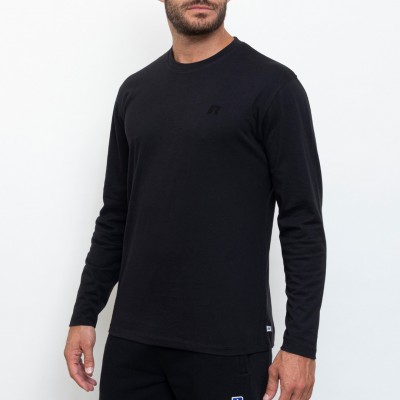 RUSSELL CREWNECK TEE SHIRT A24-002-2 099 ΜΑΥΡΟ