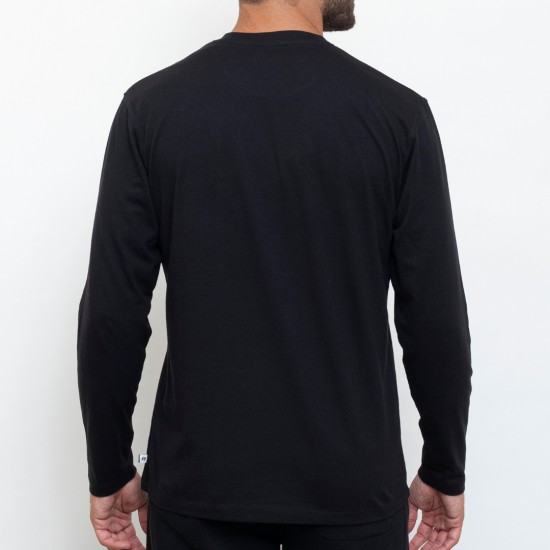 RUSSELL CREWNECK TEE SHIRT A24-002-2 099 ΜΑΥΡΟ