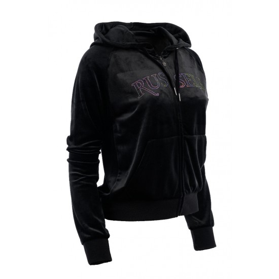 RUSSELL ZIP THROUGH HOODY A24-125-2 099 ΜΑΥΡΟ