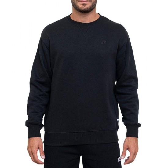 RUSSELL CREWNECK SWEATSHIRT A24-003-2 099 ΜΑΥΡΟ