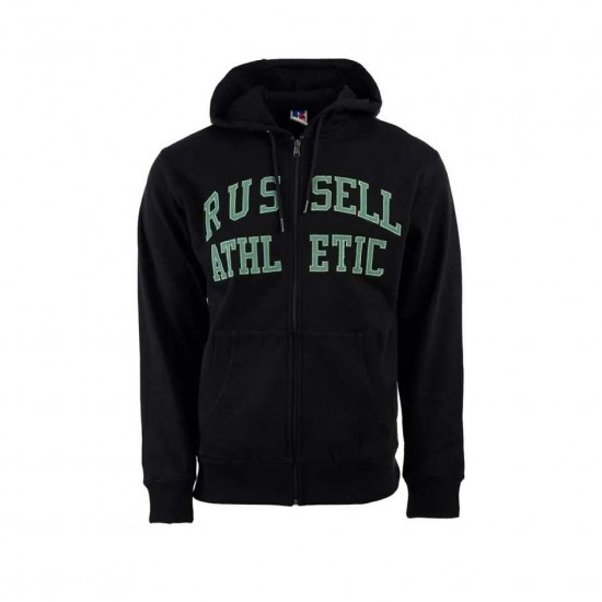 RUSSELL KOHLI PRINTED ZIP HOODY E24-635-2 099 ΜΑΥΡΟ