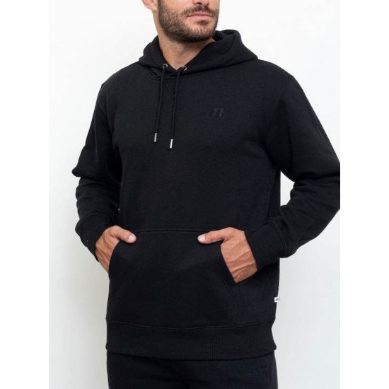 RUSSELL PULL OVER HOODY Α24-004-2 099 ΜΑΥΡΟ