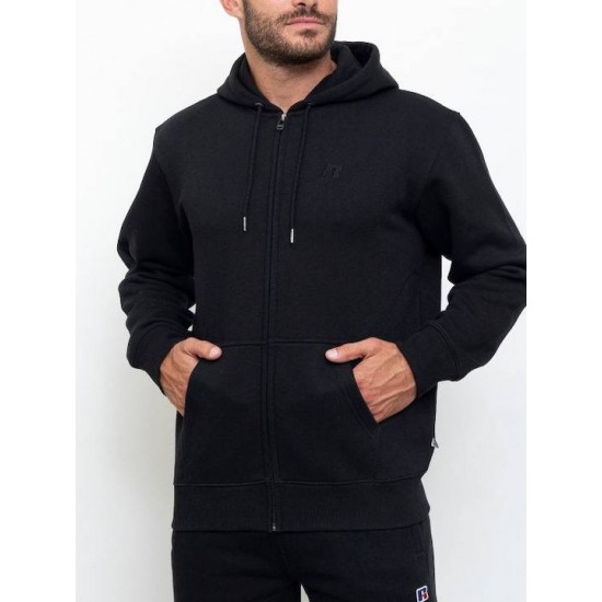 RUSSELL ZIP THROUGH HOODY A24-005-2 099 ΜΑΥΡΟ