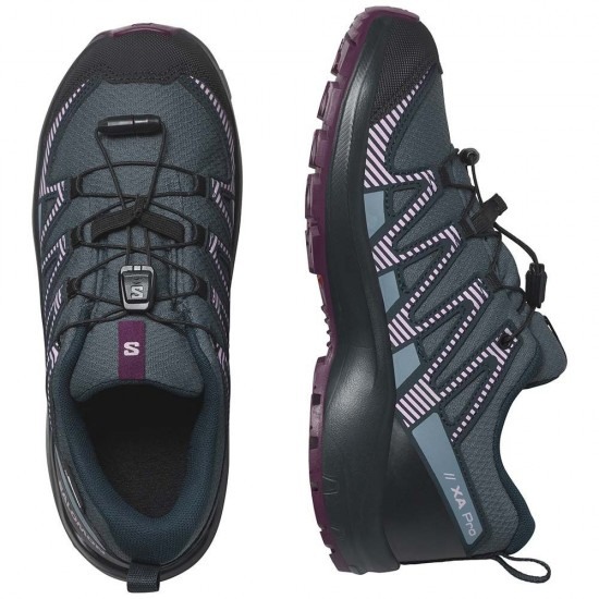 SALOMON XA PRO V8 CSWP J 475681 ΓΚΡΙ ΡΟΖ  