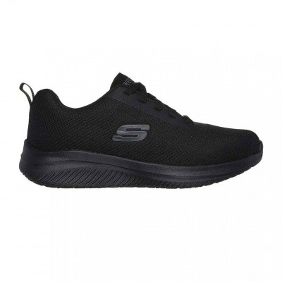 SKECHERS LACE-UP MESH ATHLETIC 108176 BLK ΜΑΥΡΟ