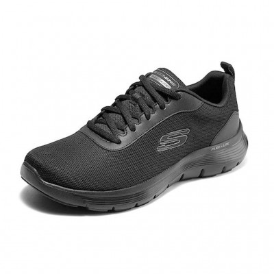 SKECHERS MESH LACE UP SNK 232822 BBK ΜΑΥΡΟ