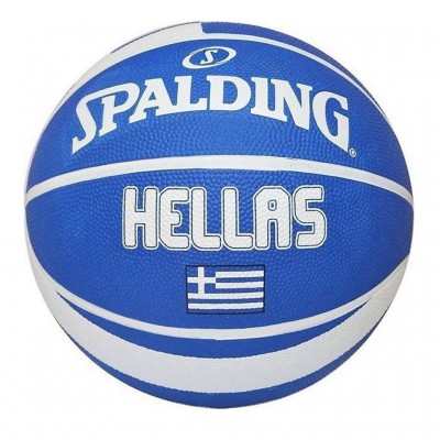 SPALDING GREEK OLYMPIC BALL SIZE 7' RUBBER 83-424Z1 ΜΠΛΕ ΛΕΥΚΟ