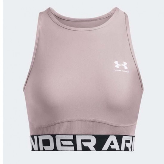 UNDER ARMOUR HEATGEAR RIB TANK TSHIRT 1388694 015 ΚΑΦΕ