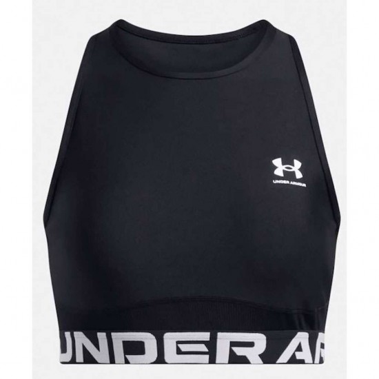 UNDER ARMOUR HEATGEAR RIB TANK TSHIRT 1388694 001 ΜΑΥΡΟ