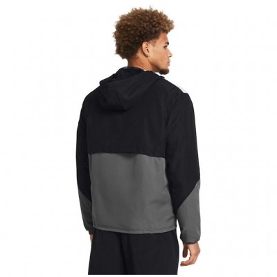 UNDER ARMOUR ICON LEGACY WINDBREAKER 1382575 001 ΜΑΥΡΟ ΓΚΡΙ