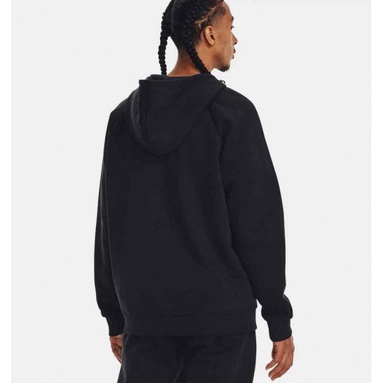 UNDER ARMOUR FLEECE FZ HOODIE 1379767 001 ΜΑΥΡΟ 