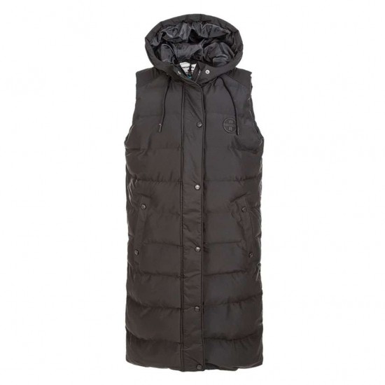 WEATHER REPORT CHIEF W LONG PUFFER VEST WR213558 1001 ΜΑΥΡΟ