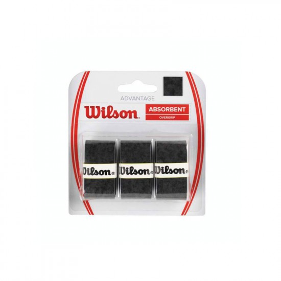 WILSON ADVANTAGE OVERGRIP 3PK BLACK WRZ4033BK